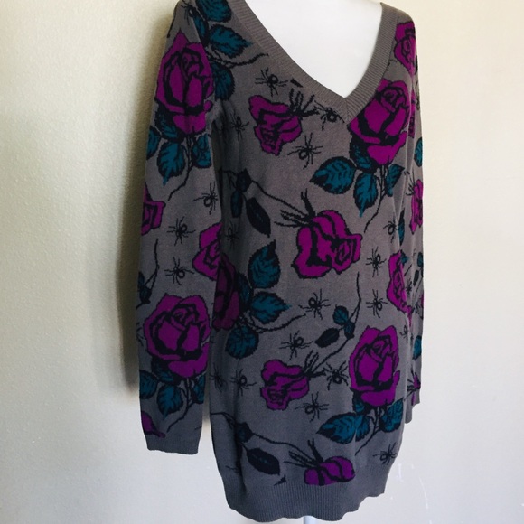 Betsey Johnson Rose Spider Sweater Dress - Picture 7 of 7